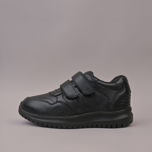 VELTRIX - Black Velcro Sports - Unisex, Slip-on School Shoes