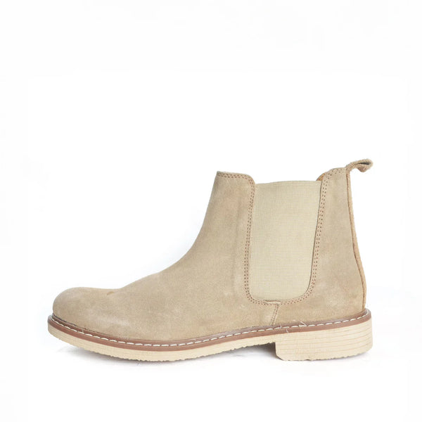 SAVILE - Classic Casual Beige Genuine Suede Leather Boots for Men