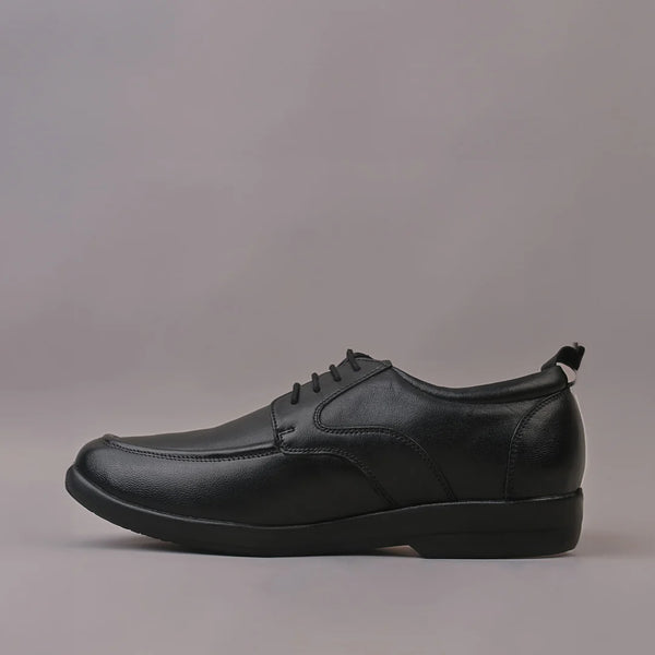 STRATUS - Dave Mens Derby Leather Black Laceup Shoe