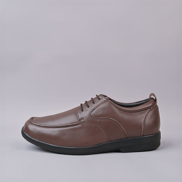 VELOUR - Dave Mens Derby Leather Brown Laceup Shoe