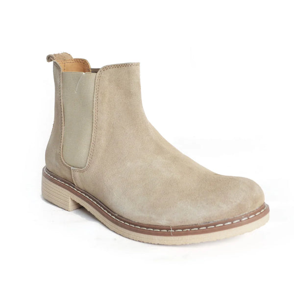 SAVILE - Classic Casual Beige Genuine Suede Leather Boots for Men