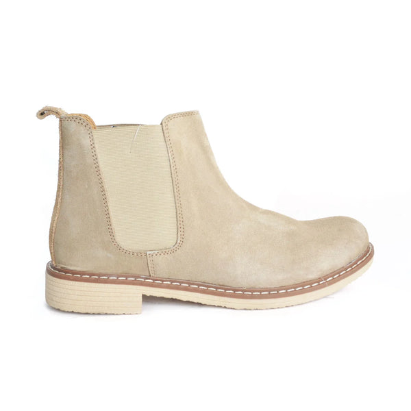 SAVILE - Classic Casual Beige Genuine Suede Leather Boots for Men