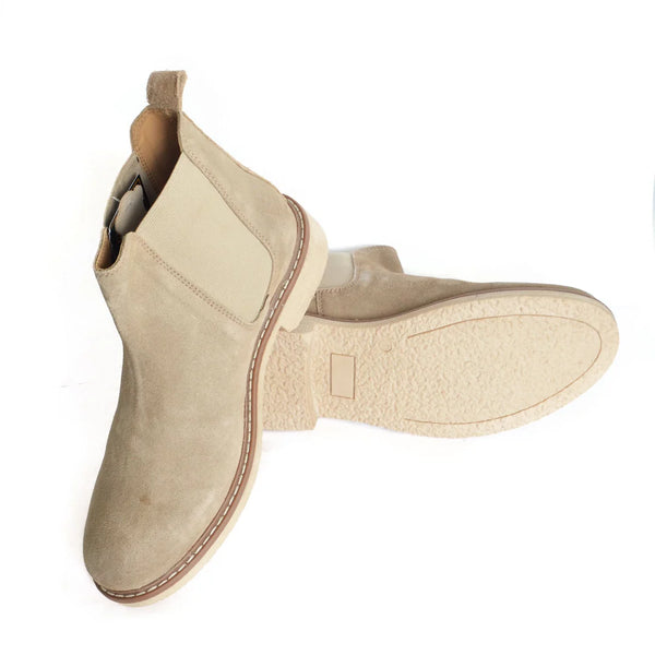 SAVILE - Classic Casual Beige Genuine Suede Leather Boots for Men