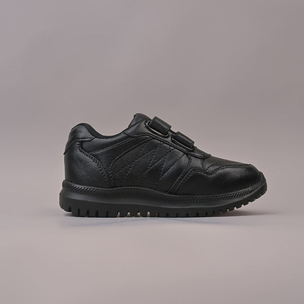 VELTRIX - Black Velcro Sports - Unisex, Slip-on School Shoes