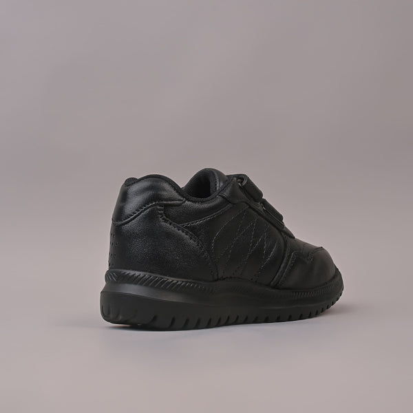 VELTRIX - Black Velcro Sports - Unisex, Slip-on School Shoes