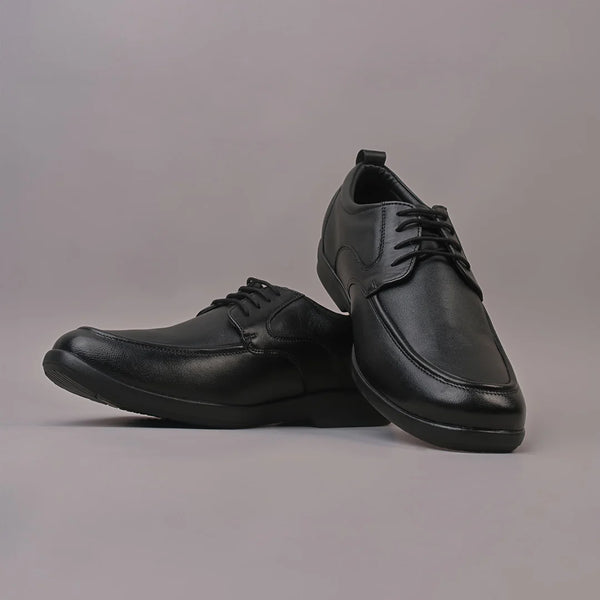 STRATUS - Dave Mens Derby Leather Black Laceup Shoe