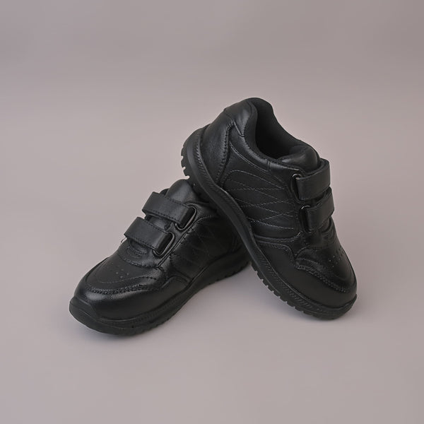 VELTRIX - Black Velcro Sports - Unisex, Slip-on School Shoes