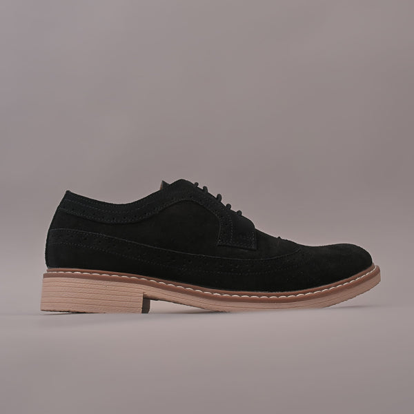 GRAVITAS - Black Casual Suede Leather shoes for Men
