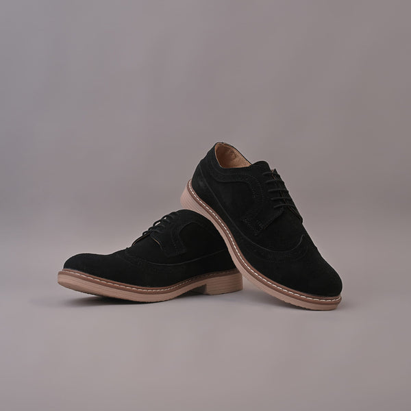 GRAVITAS - Black Casual Suede Leather shoes for Men