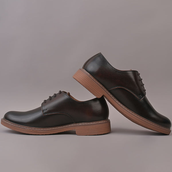 BRAVUR - Men's Casual Dark Brown Suede Leather Shoes