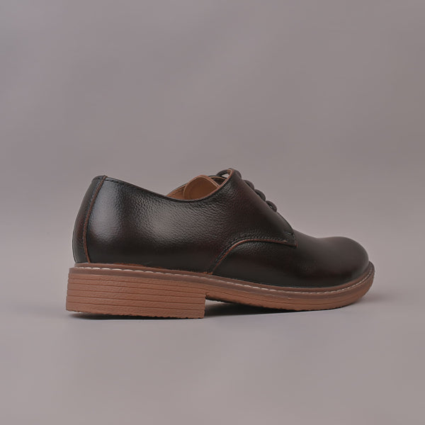 BRAVUR - Men's Casual Dark Brown Suede Leather Shoes