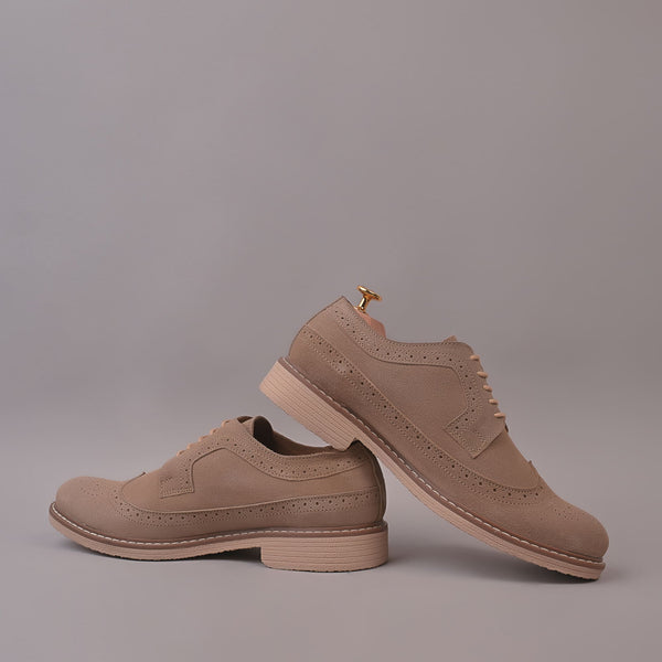 SONNET - Beige Casual Suede Leather Shoes for Men
