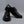 VESPER - Black Genuine Softi Leather Toe Cap Shoes