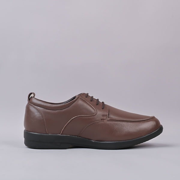 VELOUR - Dave Mens Derby Leather Brown Laceup Shoe