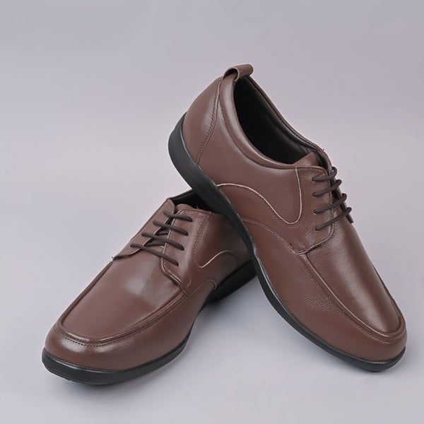VELOUR - Dave Mens Derby Leather Brown Laceup Shoe