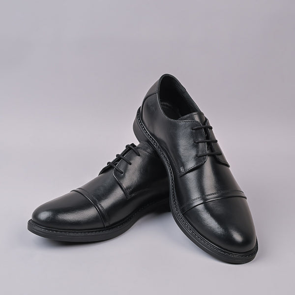 SOVEREIGN - Bristol Mens Derby Leather Black Laceup Shoe