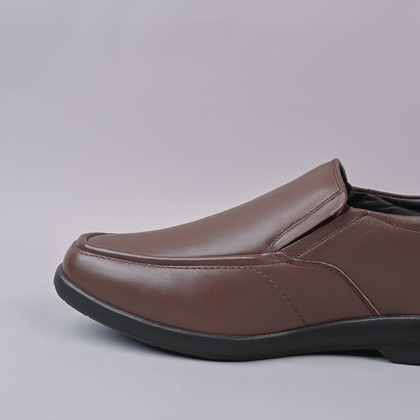 REGALIA - Alan Mens Leather Brown Slip on Shoe