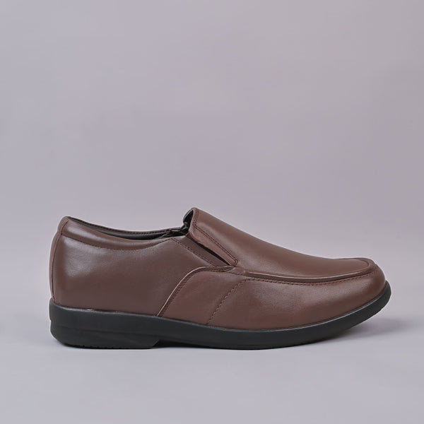 REGALIA - Alan Mens Leather Brown Slip on Shoe