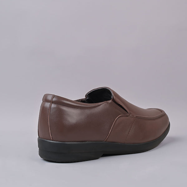 REGALIA - Alan Mens Leather Brown Slip on Shoe