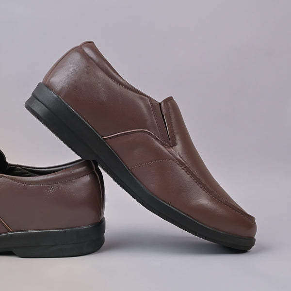 REGALIA - Alan Mens Leather Brown Slip on Shoe