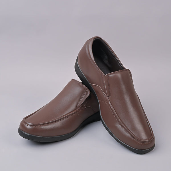 REGALIA - Alan Mens Leather Brown Slip on Shoe