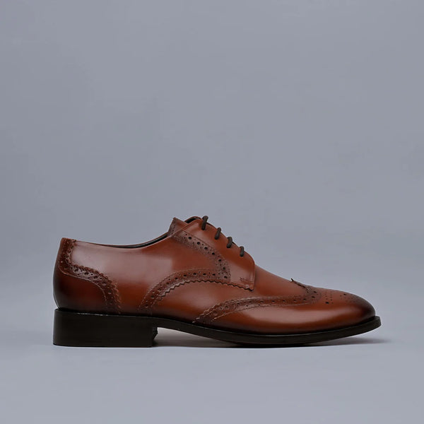 REGENT - Tan Genuine Leather Derby Brogues